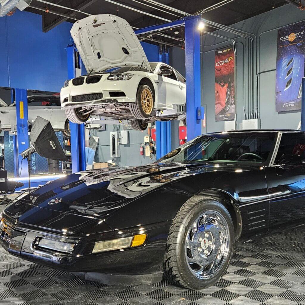 Corvette paint correction and dry ice engine cleaning by DBR Auto Detail in Murrieta, CA
